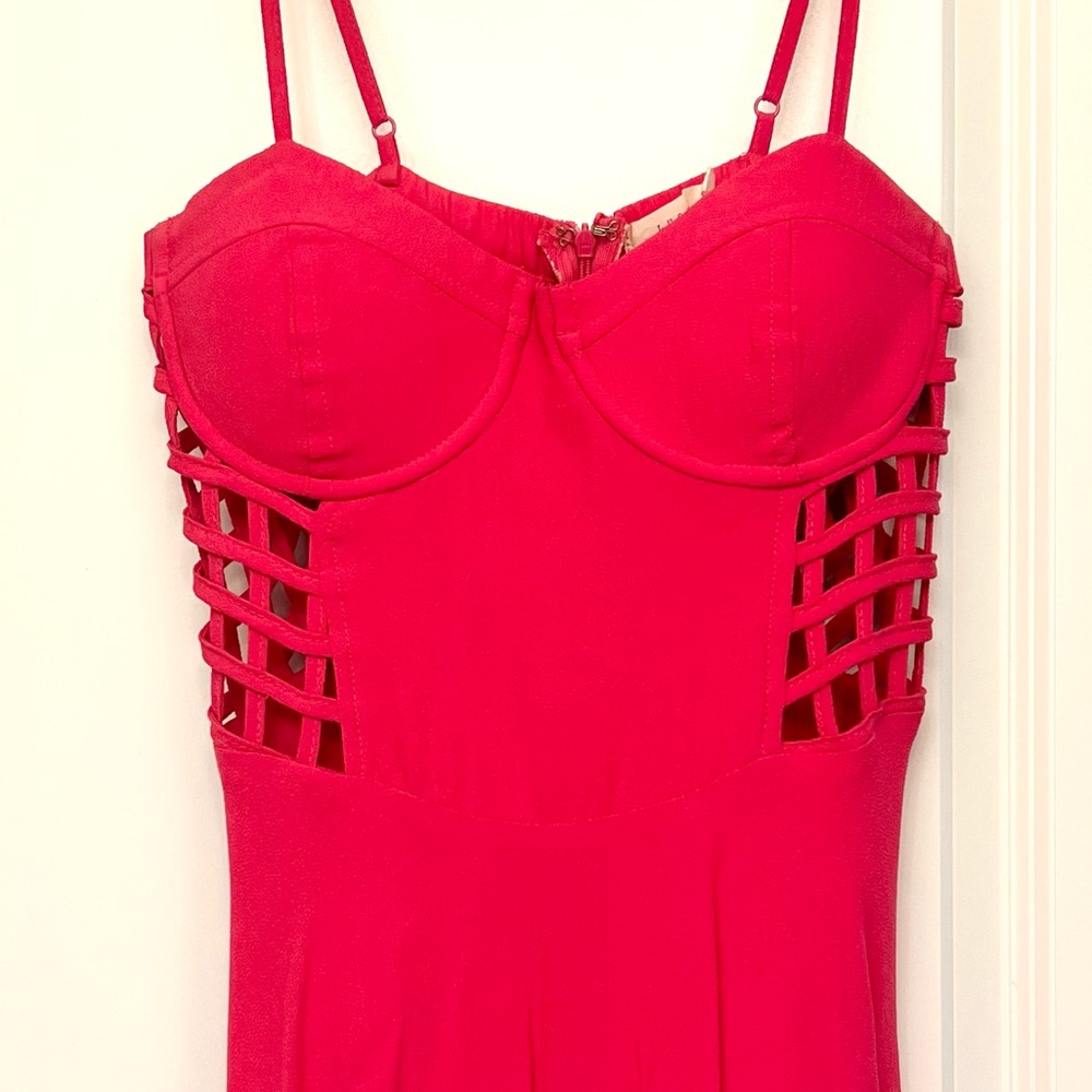 LUSH Size Medium Sexy Pink Cutout Dress